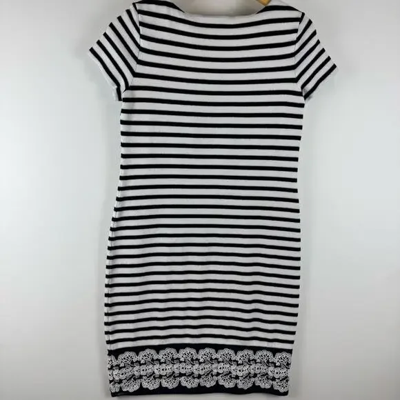 Talbots Striped Navy Blue and White Dress ~XS - Picture 5 of 10